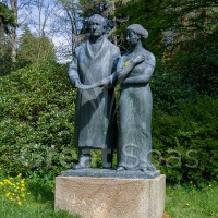 Skulptur von Goethe und der Muse
